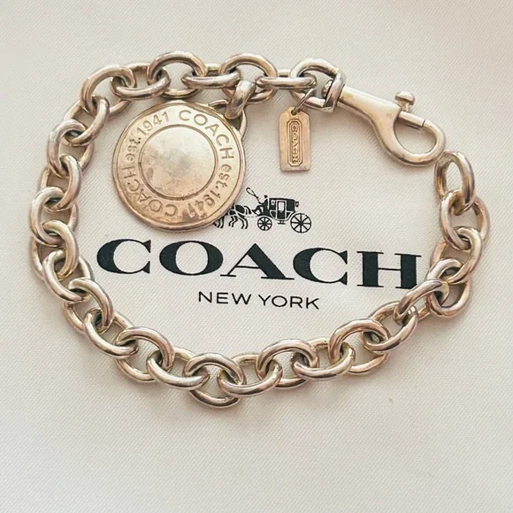Coach 925 Sterling Silver Charm Bracelet - Picture 10 of 14